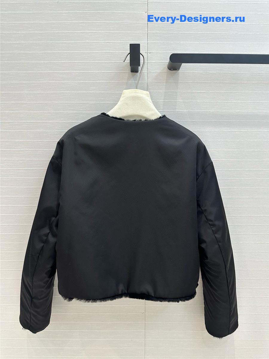 Pra*a triangle logo short jacket