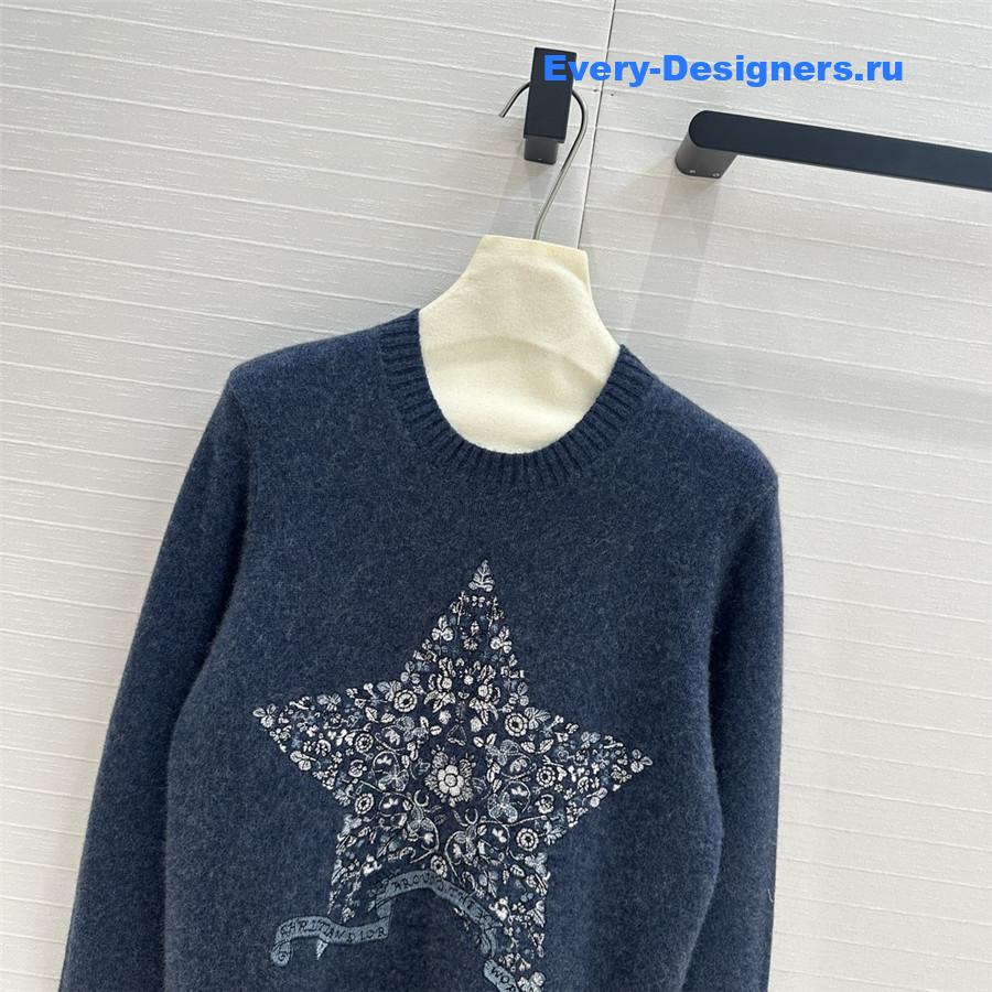 D10r multicolor embroidered sweater blue