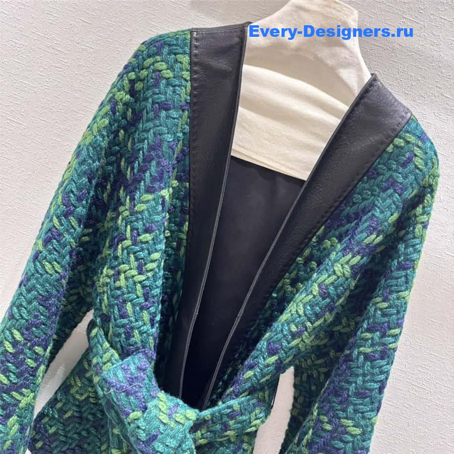 b0tt*ga Ven*ta v-neck buttonless wool coat