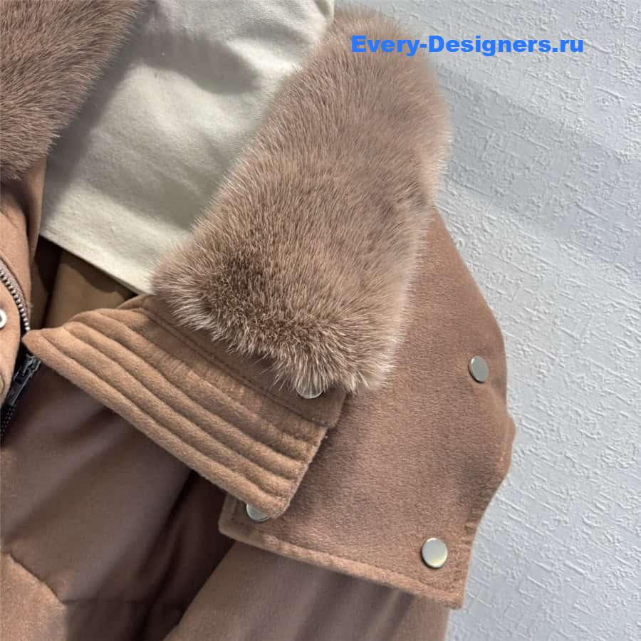 L0r0 P1ana cashmere mink collar down jacket