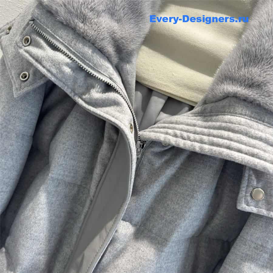 L0r0 P1ana cashmere mink collar down jacket