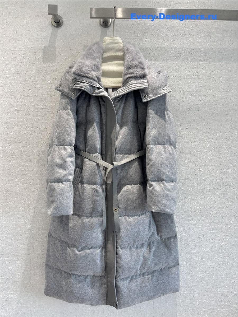 L0r0 P1ana cashmere mink collar down jacket