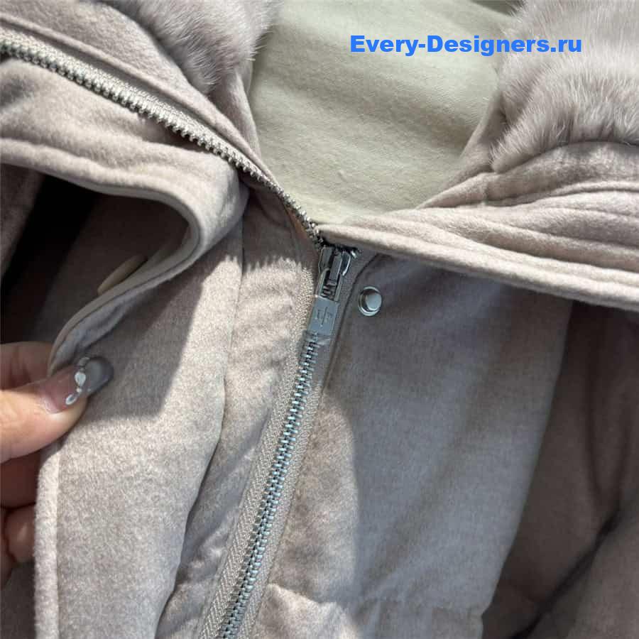 L0r0 P1ana cashmere mink collar down jacket