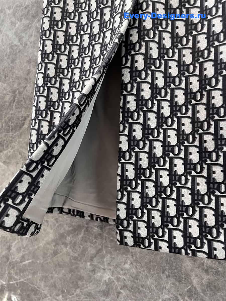 D10r wool classic monogram skirt