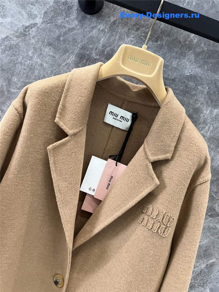 M1um1u camel cashmere coat