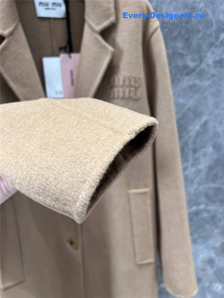 M1um1u camel cashmere coat