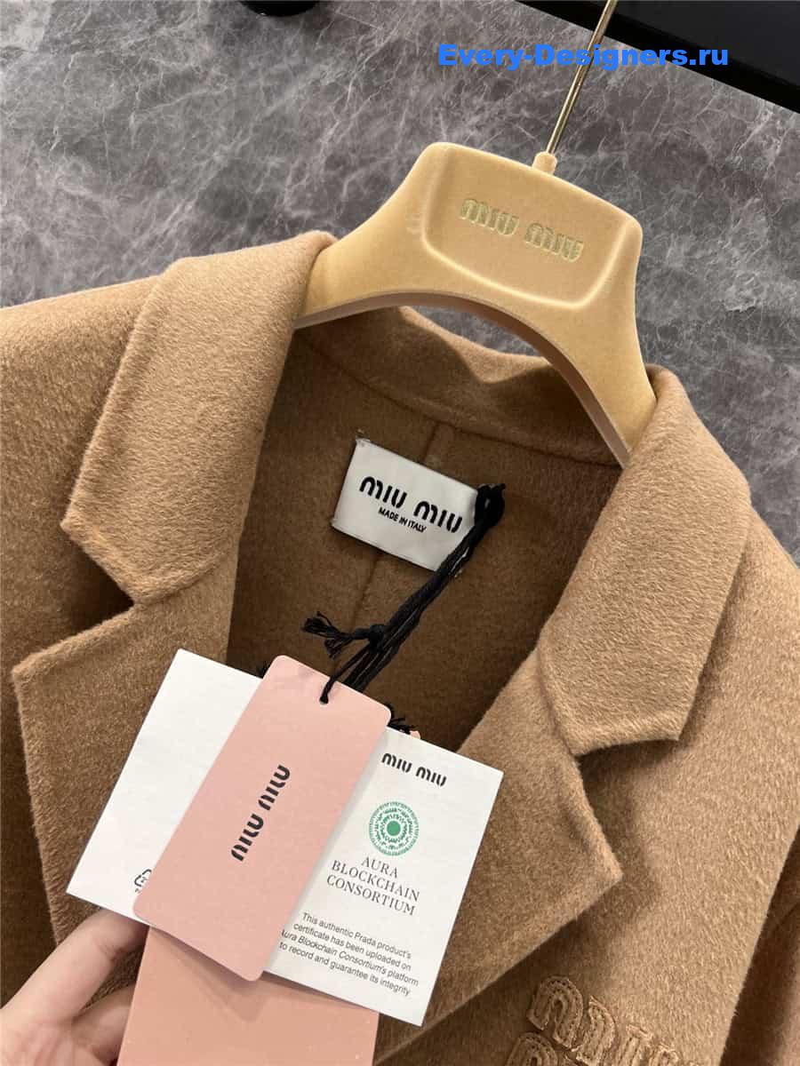 M1um1u camel cashmere coat