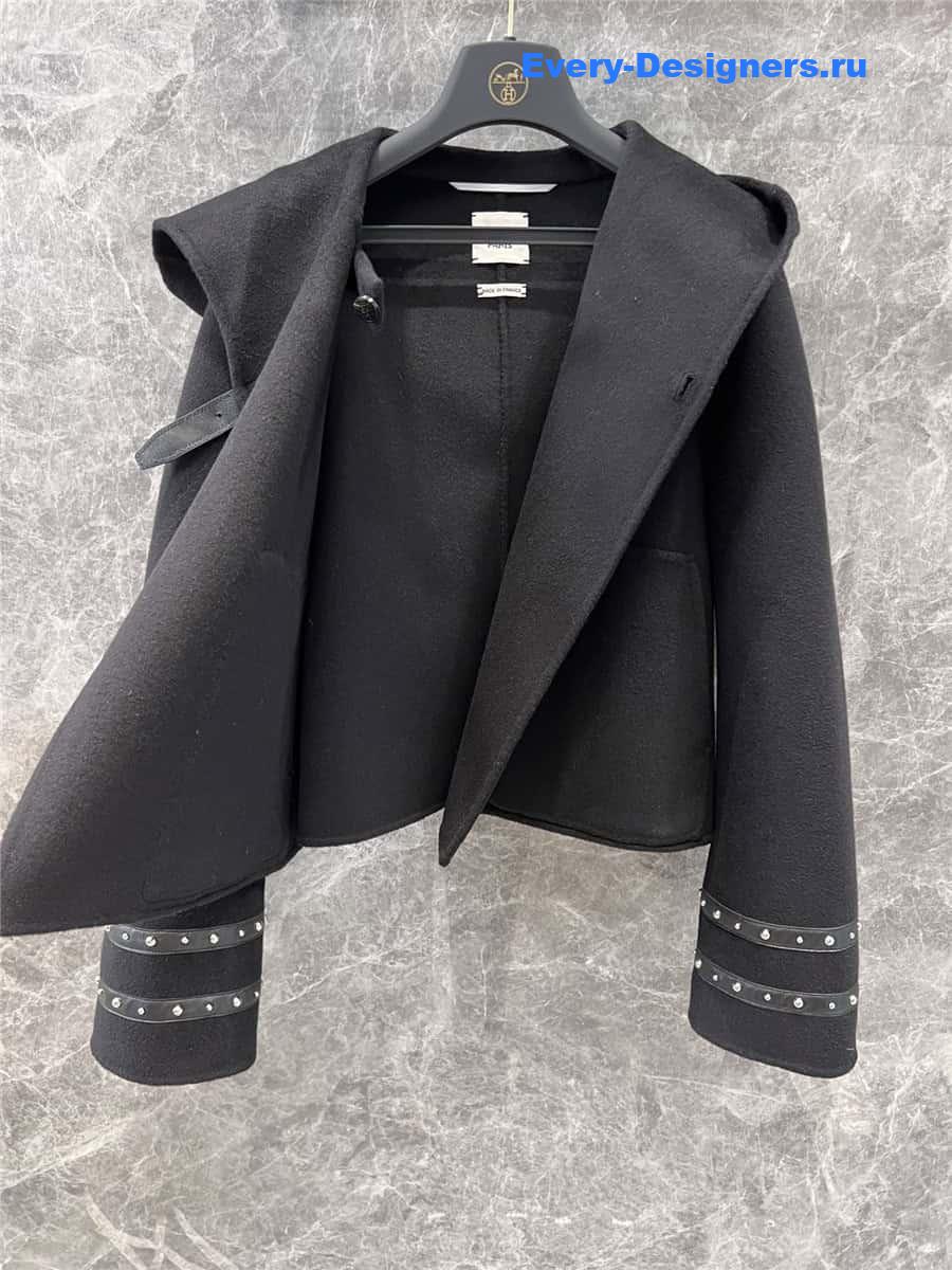 H**me5 studded cashmere coat