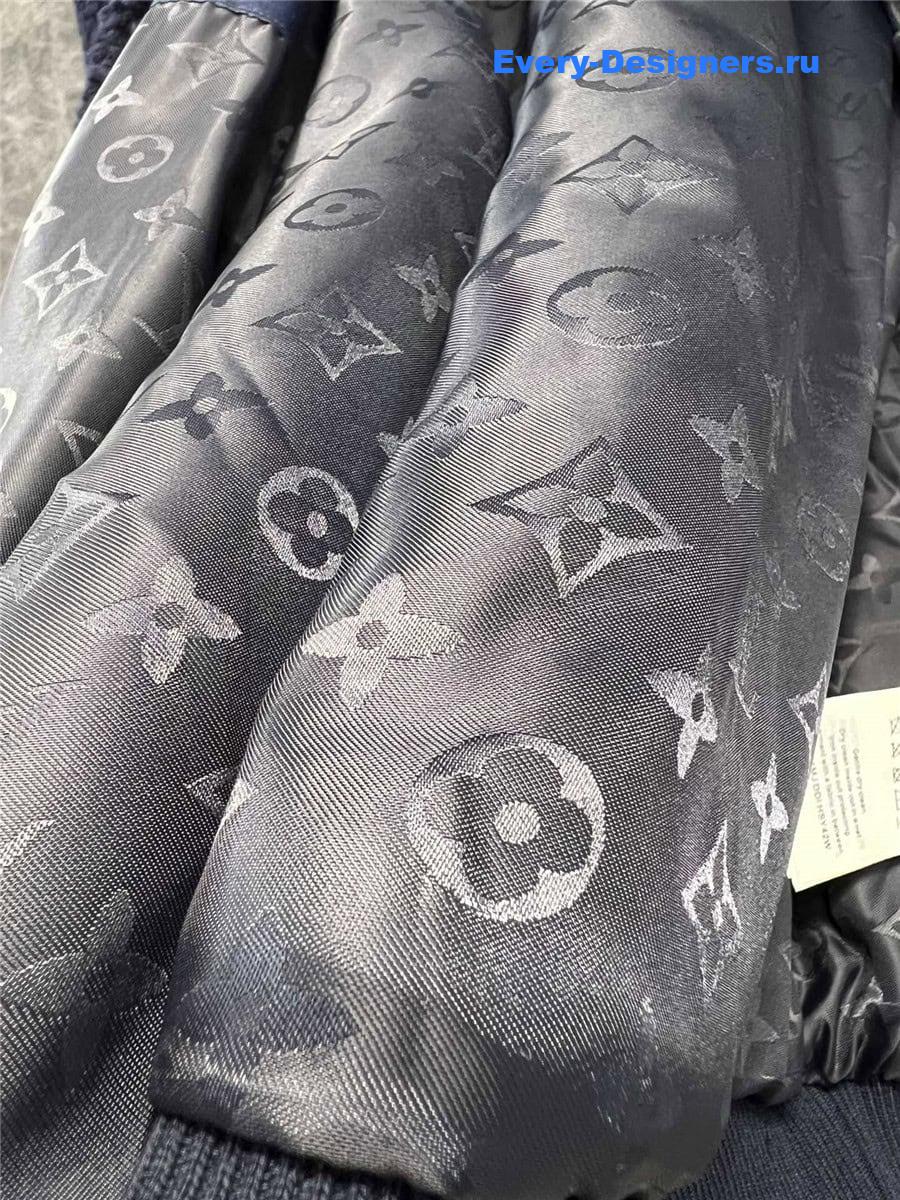 l0vis Vvtt0n lv stand collar grain fleece jacket