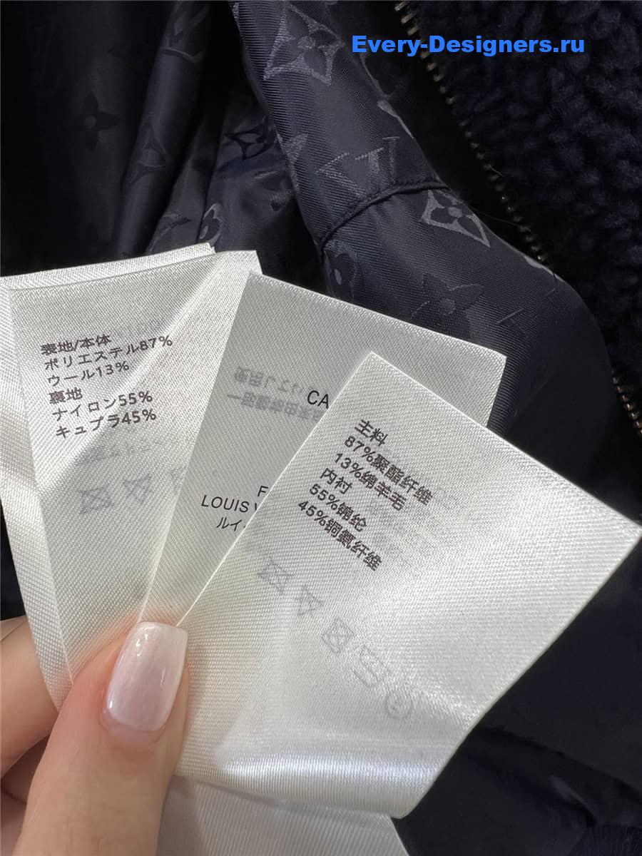 l0vis Vvtt0n lv stand collar grain fleece jacket