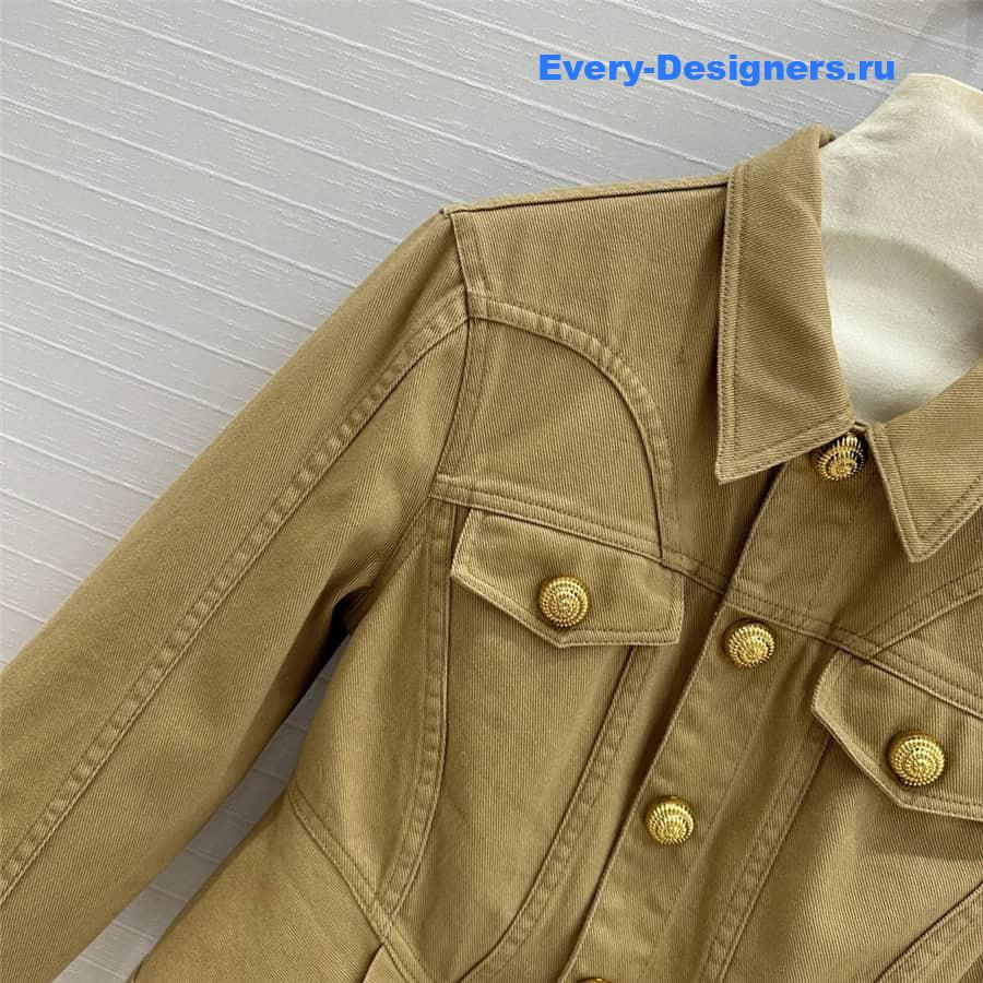 Balmain waist denim jacket