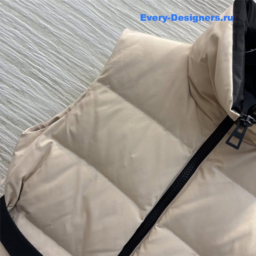 D10r stand collar belt vest down jacket