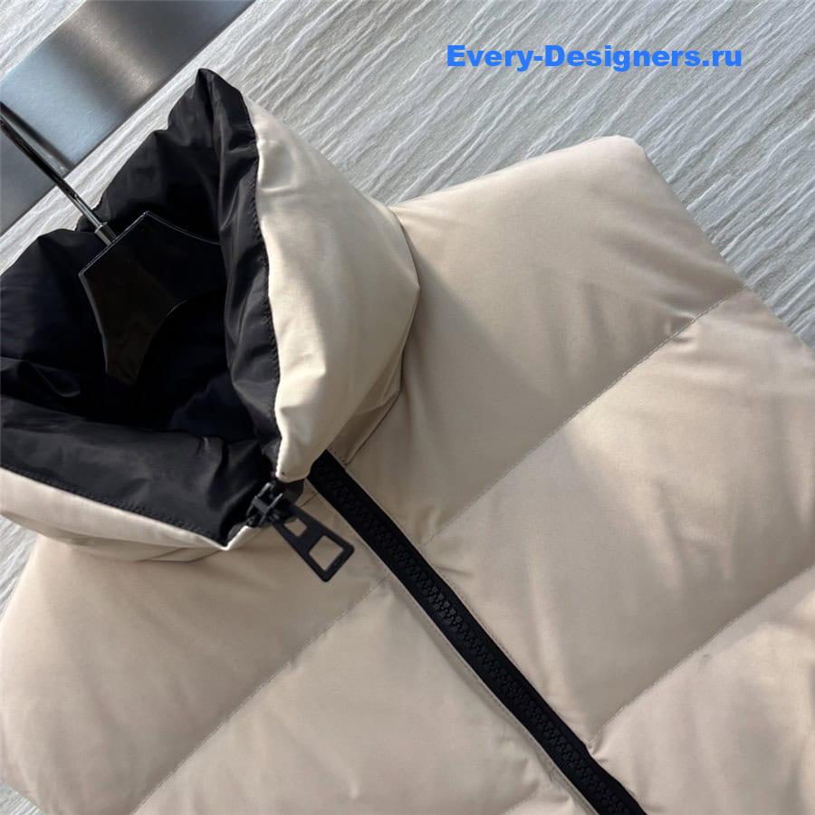 D10r stand collar belt vest down jacket