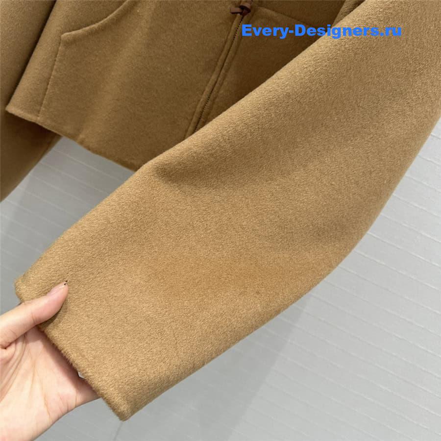 M1um1u wool hooded jacket