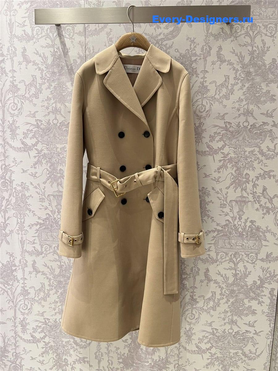 D10r double breasted long trench coat