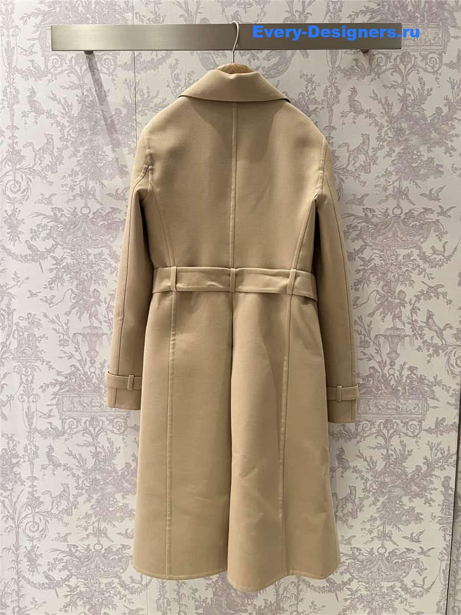 D10r double breasted long trench coat