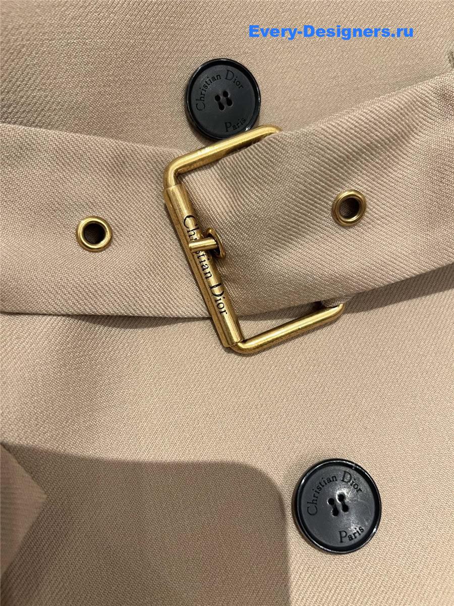 D10r double breasted long trench coat