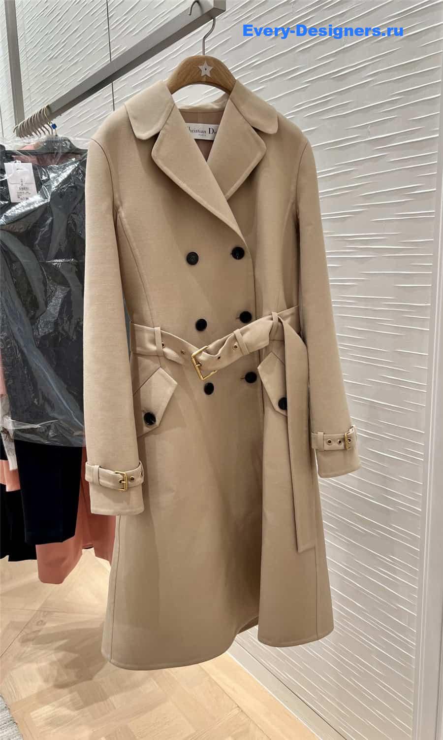 D10r double breasted long trench coat