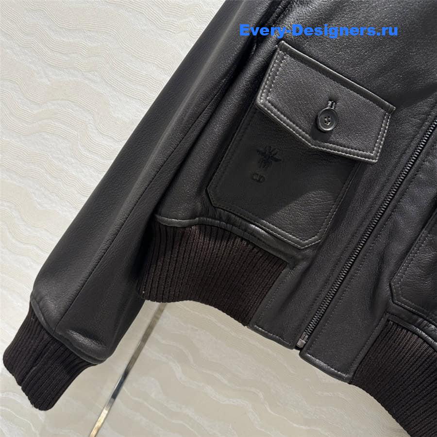 D10r down leather jacket
