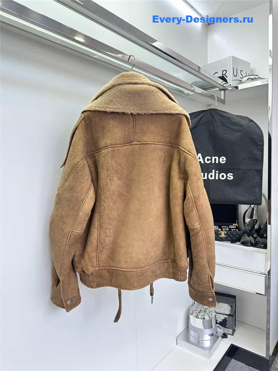 acne studios sheepskin shearling coat