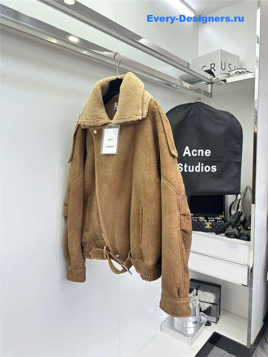 acne studios sheepskin shearling coat