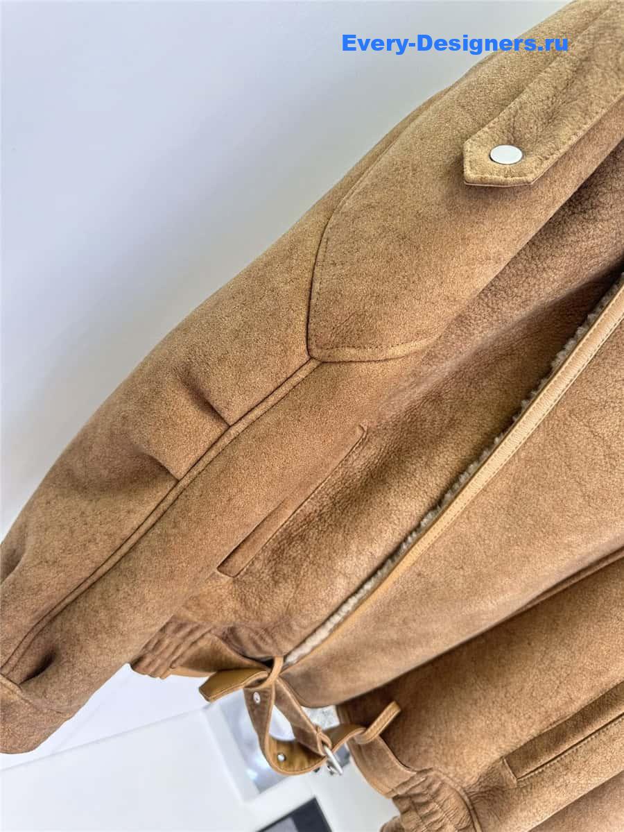 acne studios sheepskin shearling coat