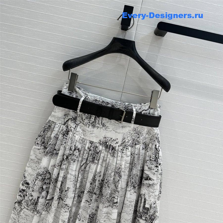 D10r positioning print long skirt