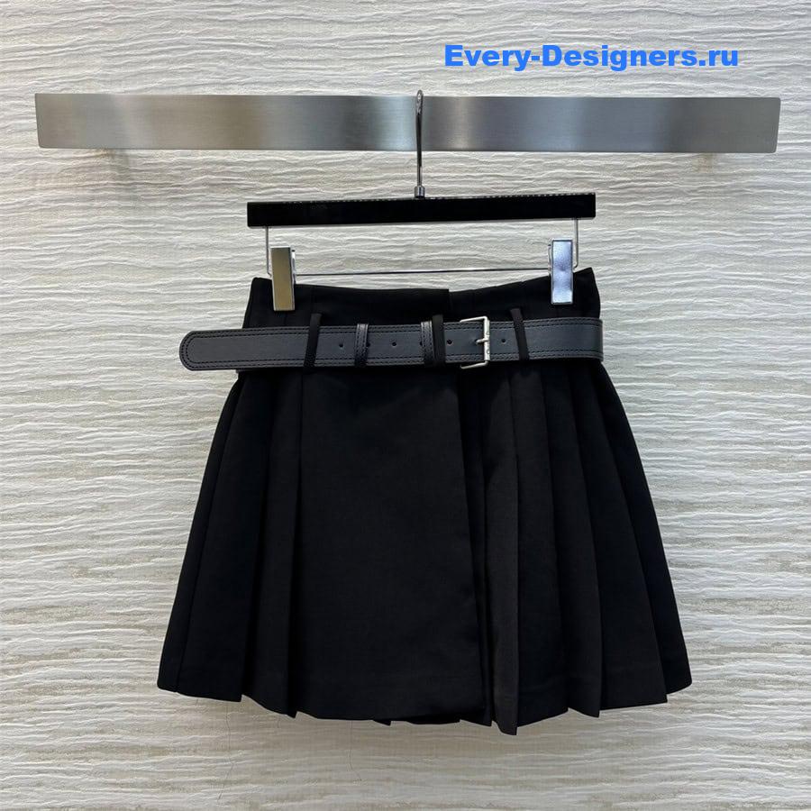 D10r belt pleated skirt