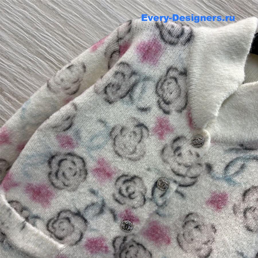 CC Stand Collar Knit Cardigan