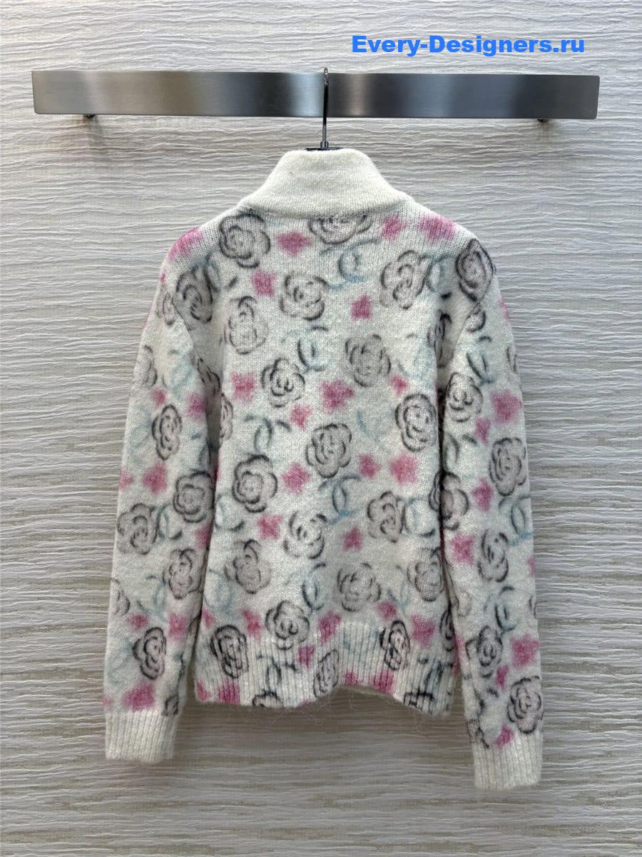 CC Stand Collar Knit Cardigan