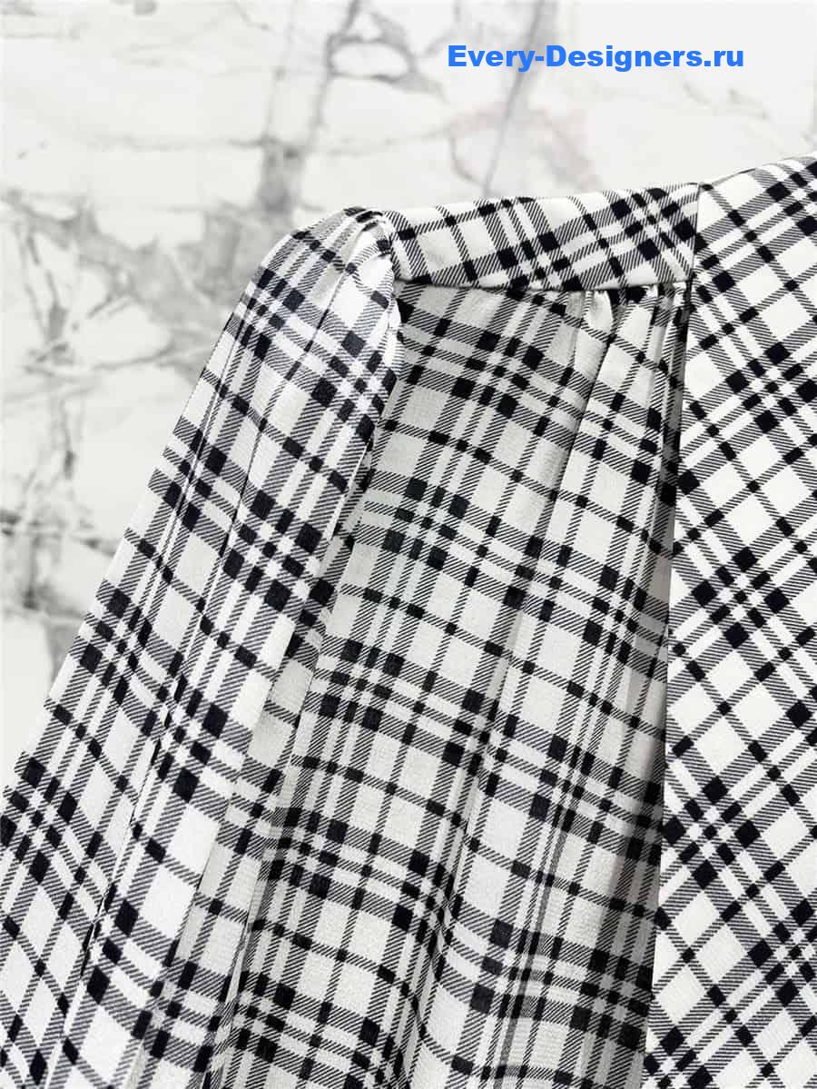 Y51 checked silk shirt