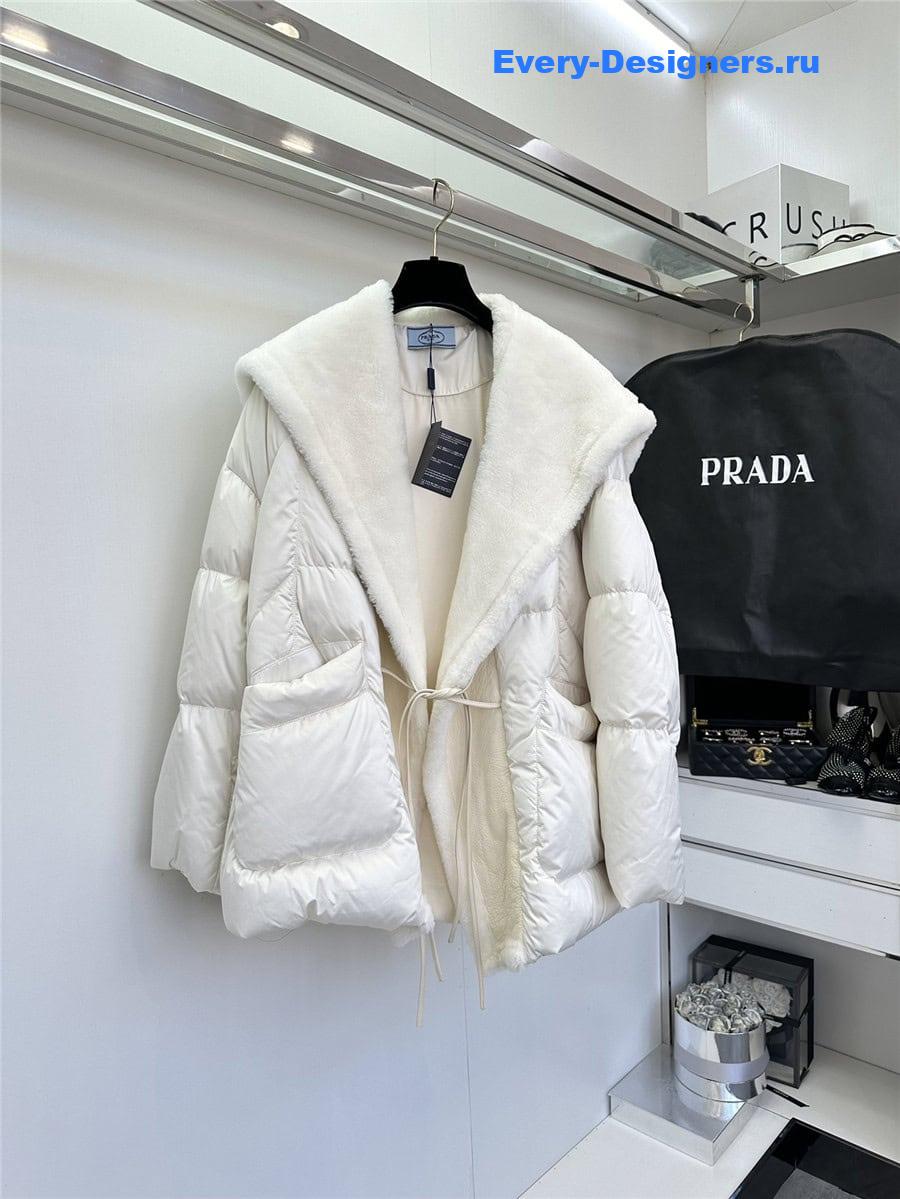 Pra*a patchwork lambswool down jacket