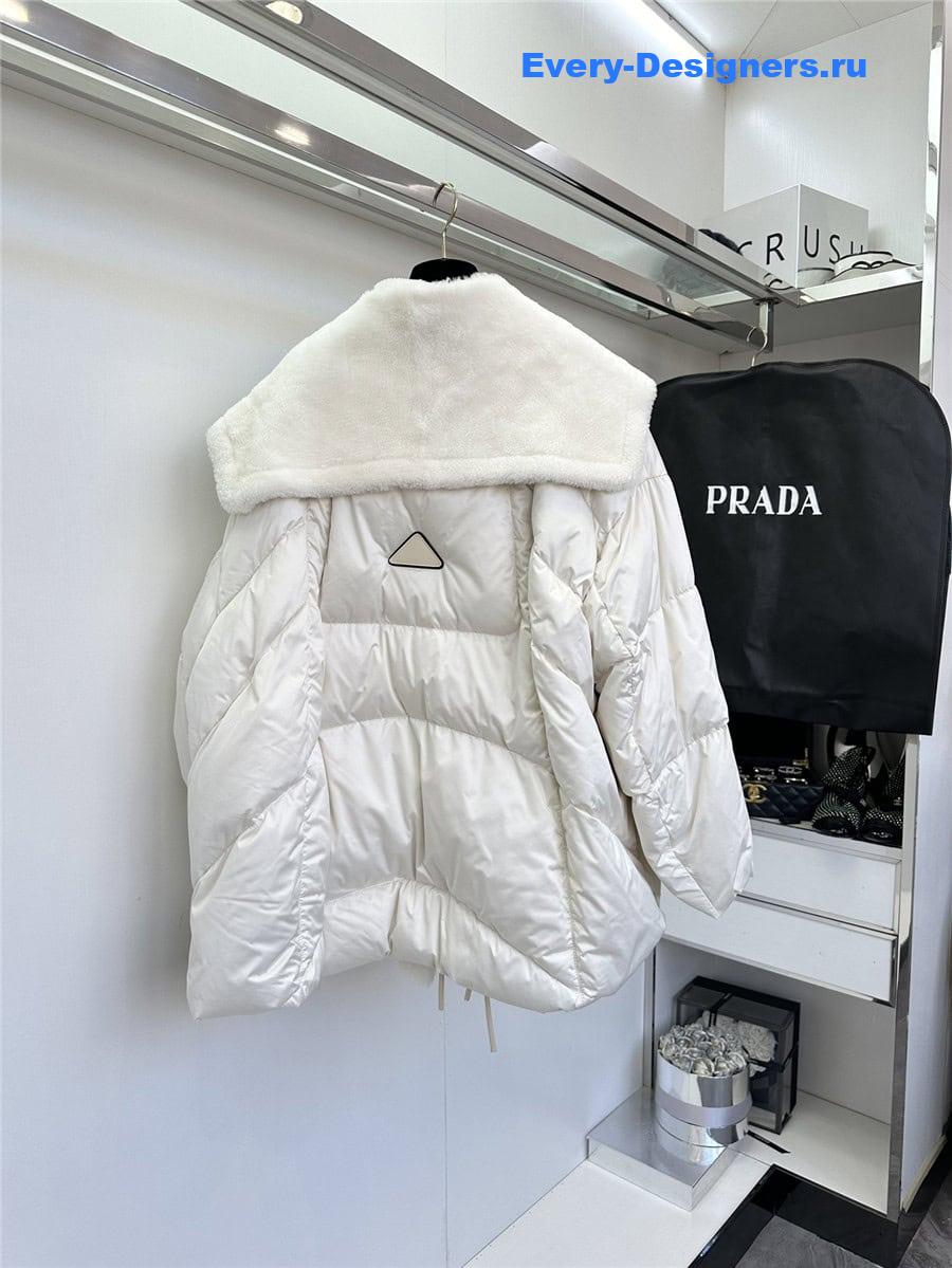 Pra*a patchwork lambswool down jacket