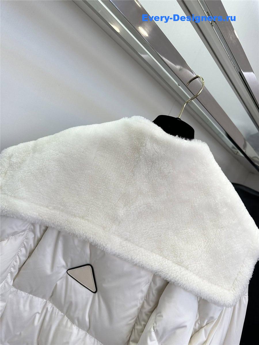 Pra*a patchwork lambswool down jacket