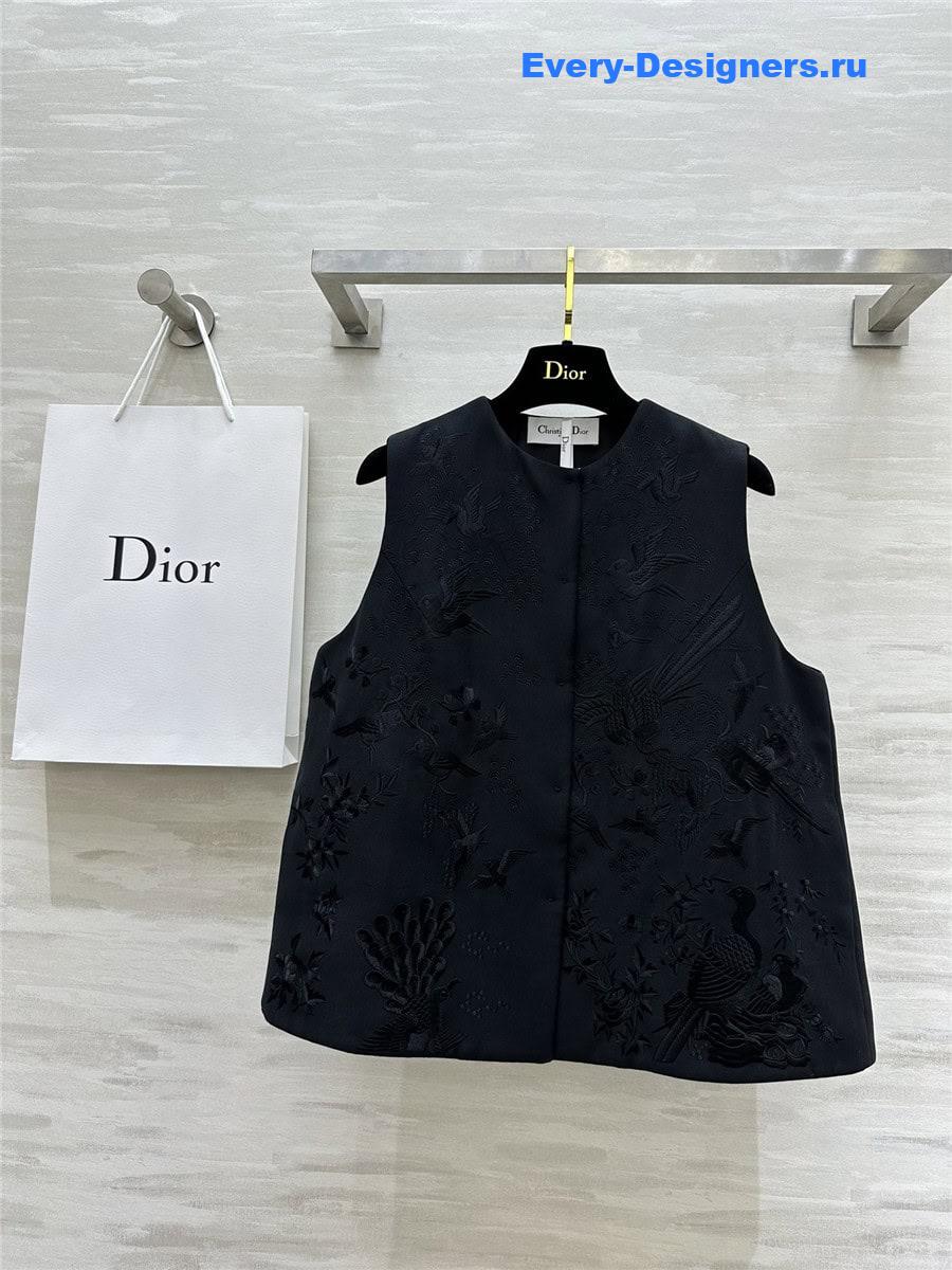 D10r embroidered silk vest