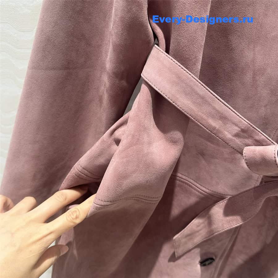 M1um1u suede trench coat jacket