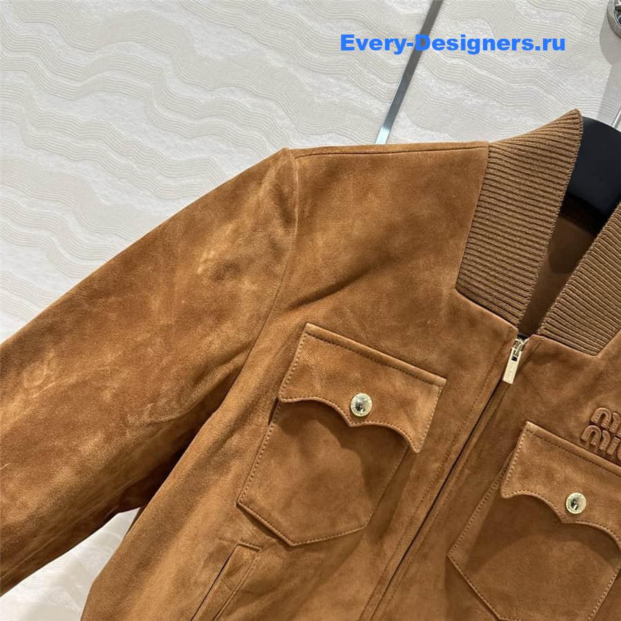 M1um1u suede jacket leather coat