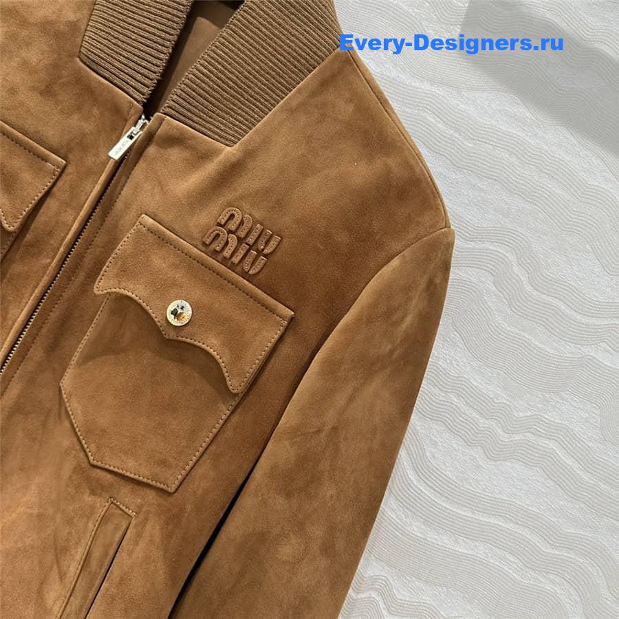 M1um1u suede jacket leather coat