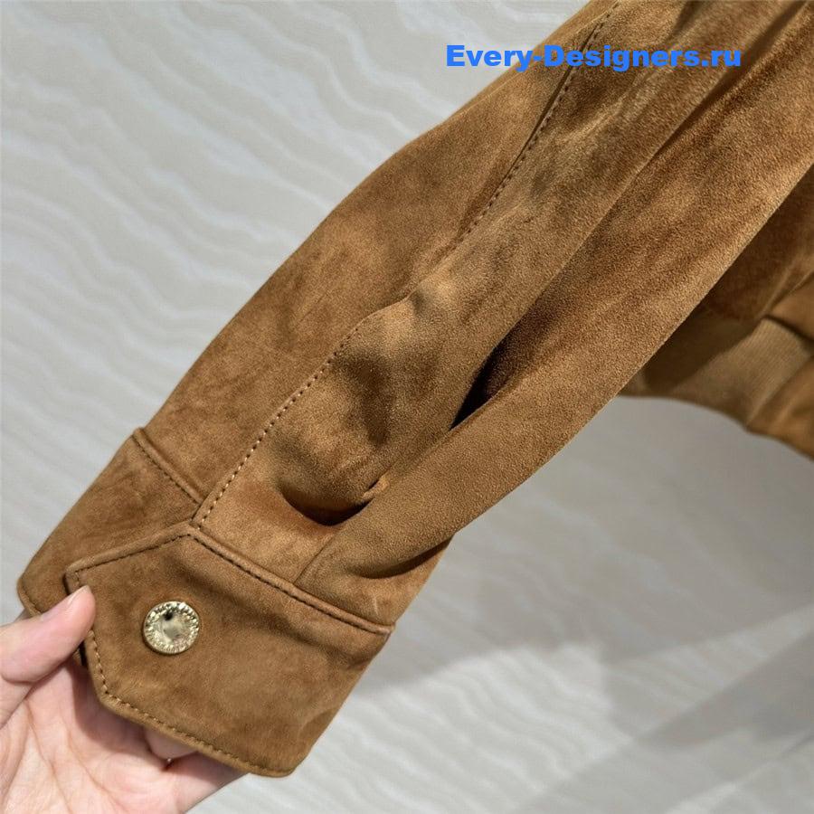 M1um1u suede jacket leather coat