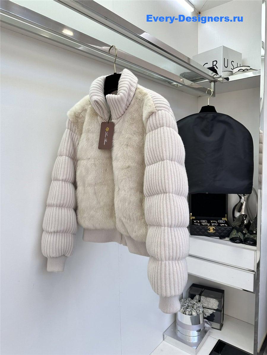 L0r0 P1ana cashmere knitted goose down jacket