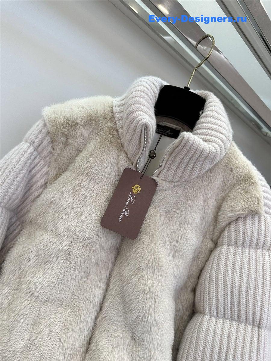 L0r0 P1ana cashmere knitted goose down jacket