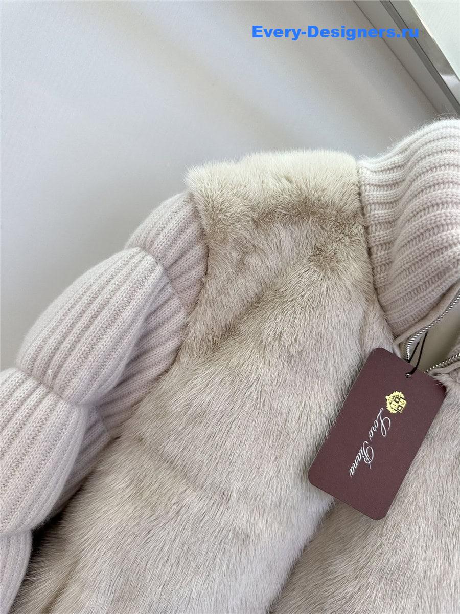 L0r0 P1ana cashmere knitted goose down jacket