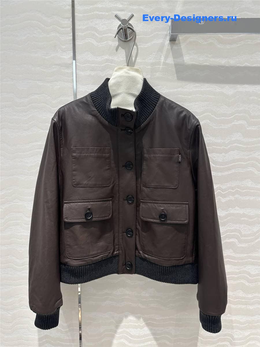 BC leather down jacket