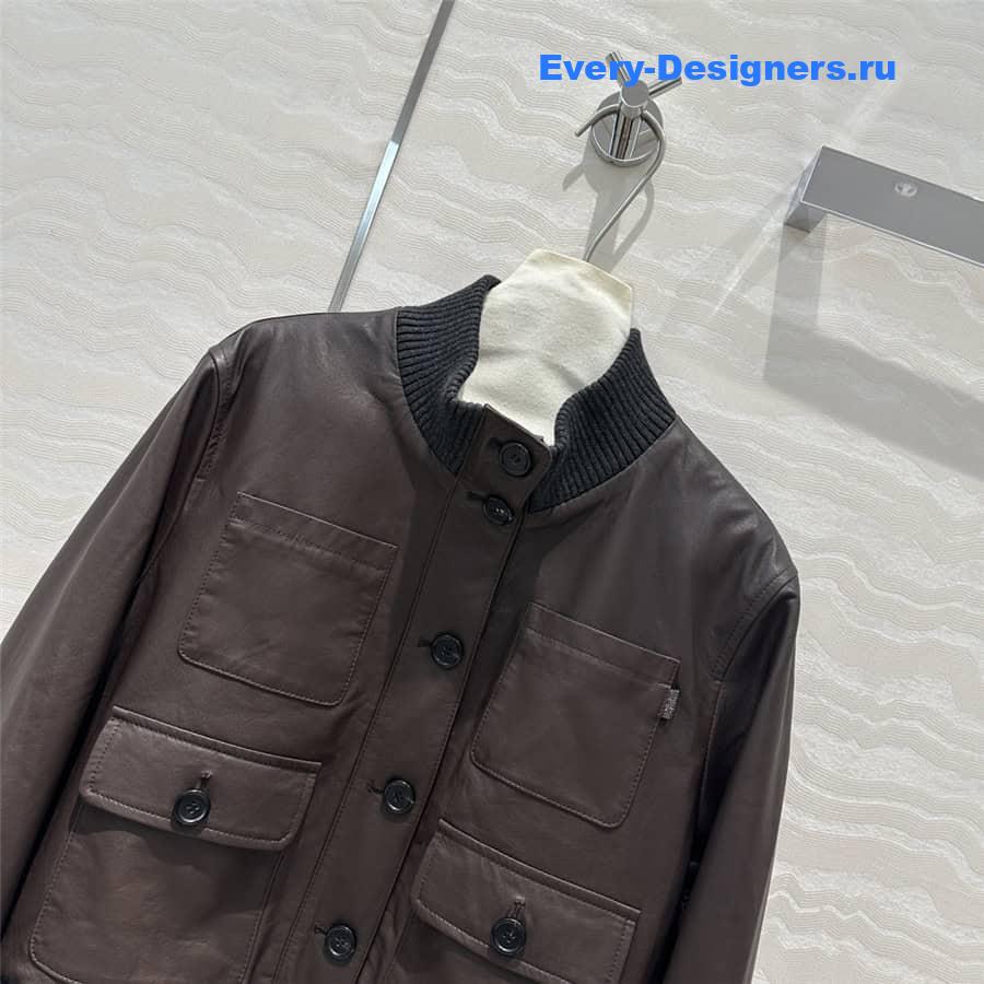 BC leather down jacket