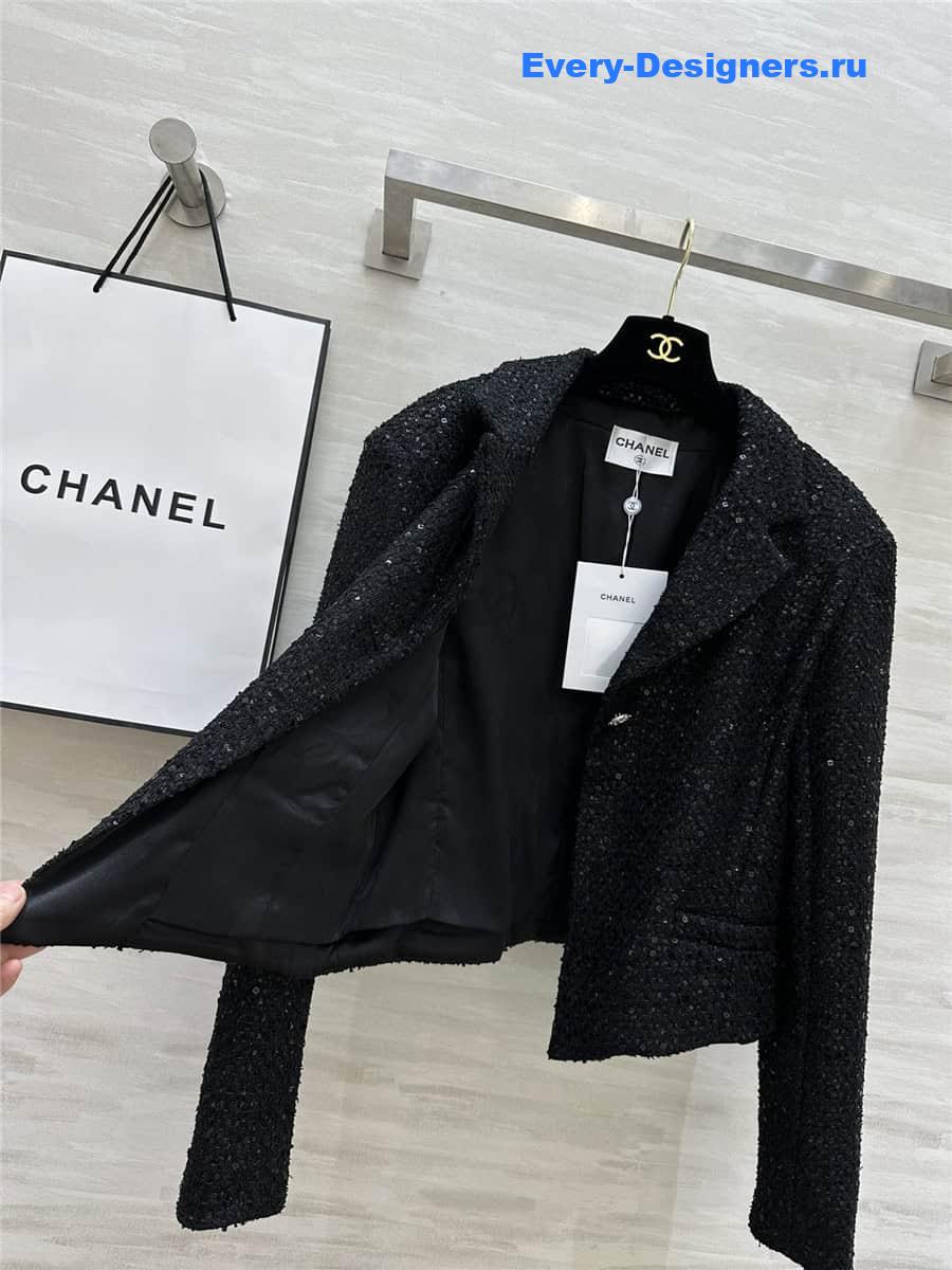 CC sequined woven jacket