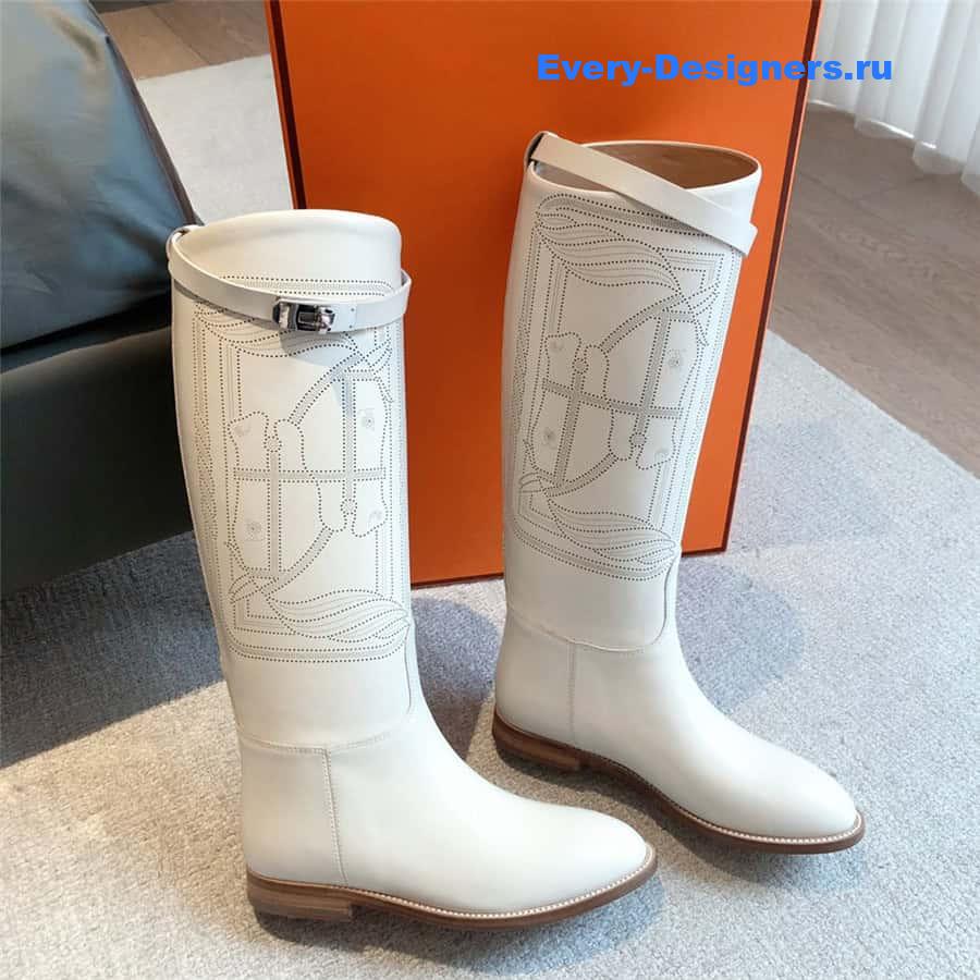 H**me5 white jumping boots