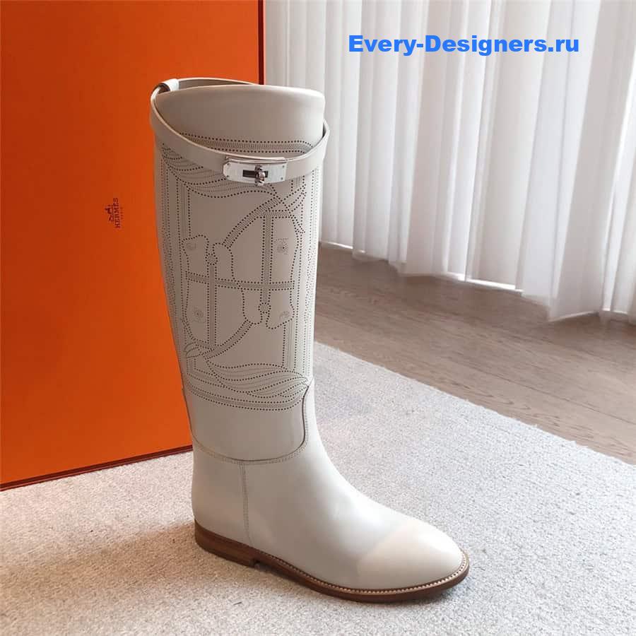 H**me5 white jumping boots