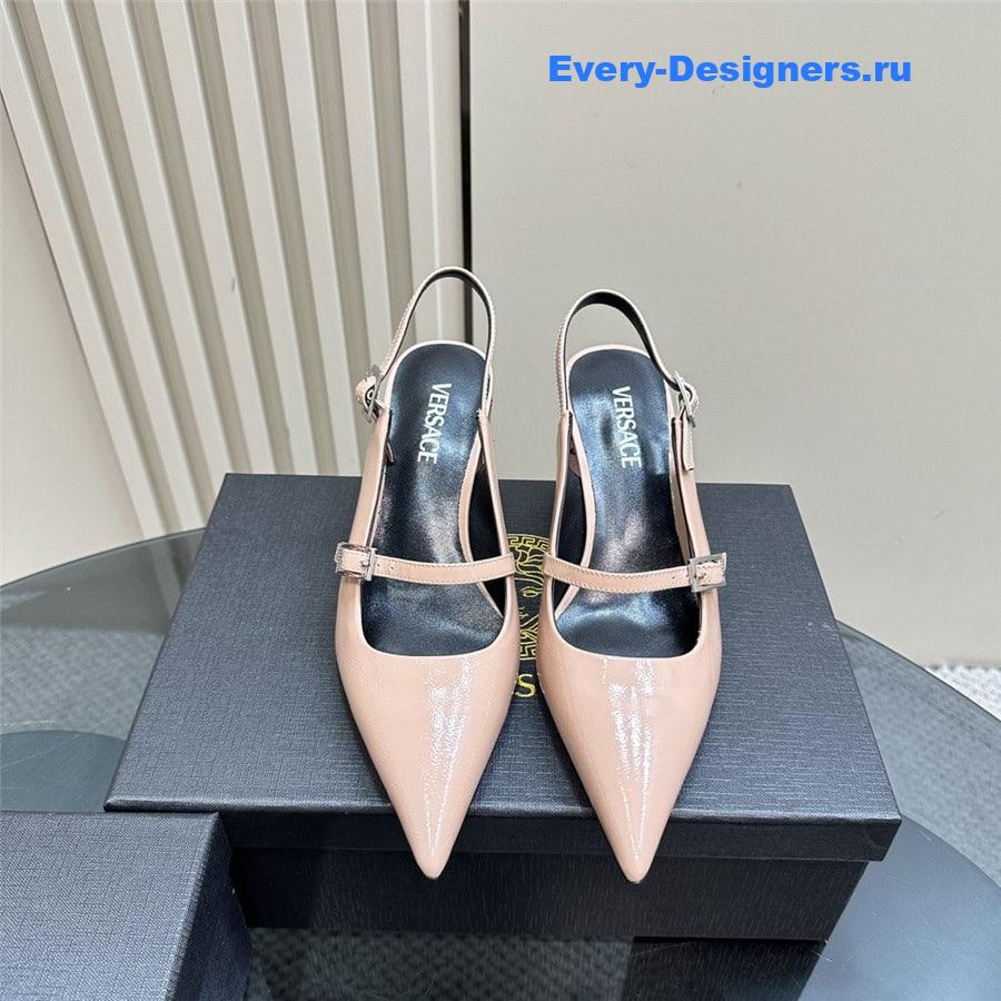 Versace Perfume Heels Nude Slingbacks
