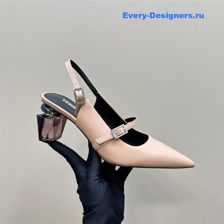 Versace Perfume Heels Nude Slingbacks