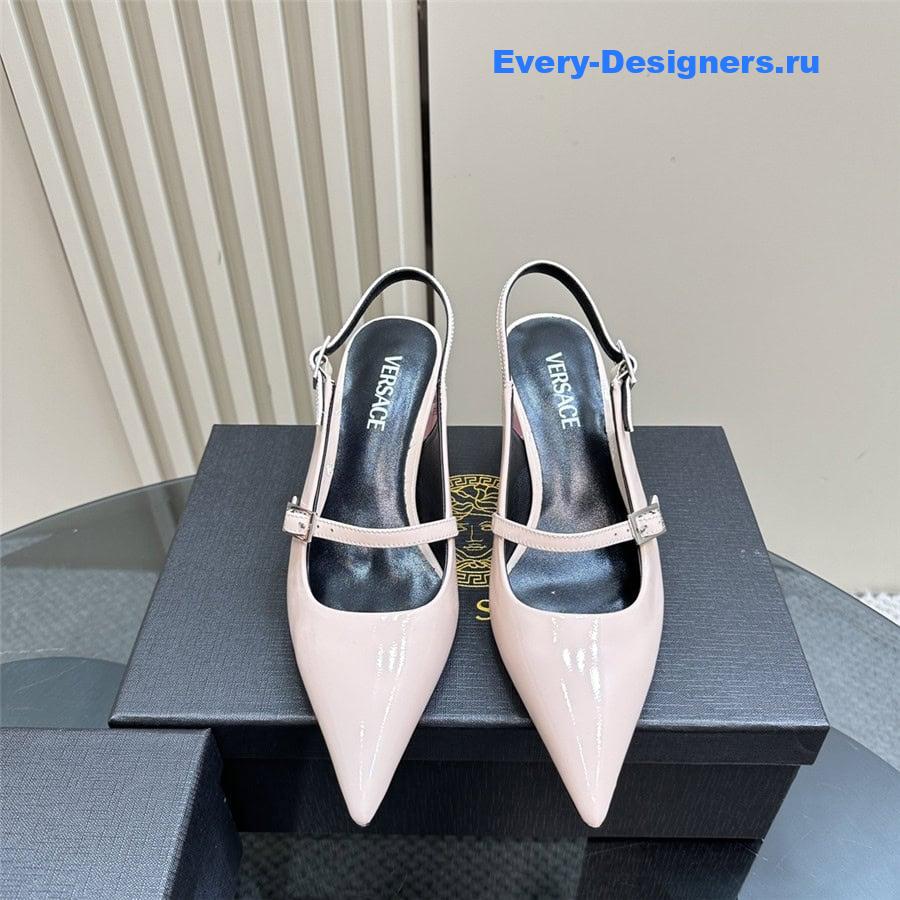Versace Perfume Heels Pink Slingbacks